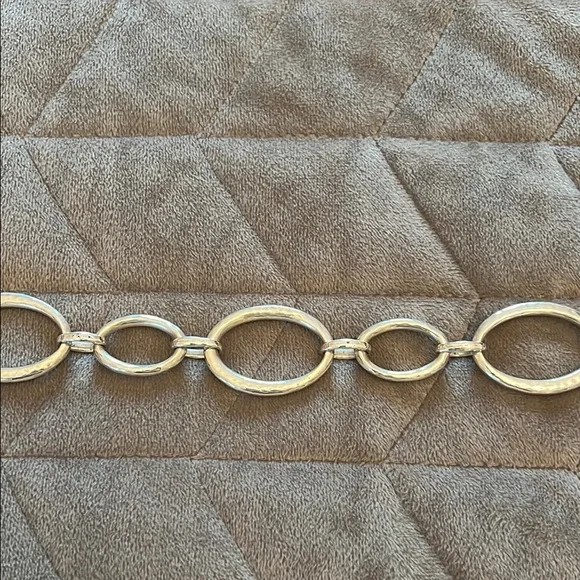 James Avery Hammered Silver Stylish Oval Link Necklace 925 Retired - Picture 5 of 16